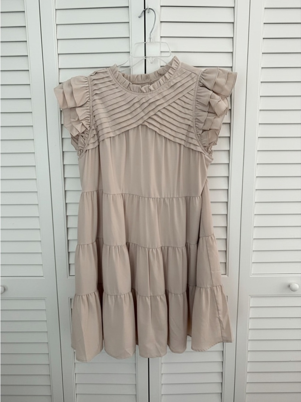 entro Soft Blush Ruffled Top - Pale Pink